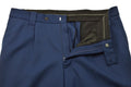 Oryginalne holenderskie wojskowe spodnie formalne mężczyźni Zip Fly Slash Pockets Solid Blue