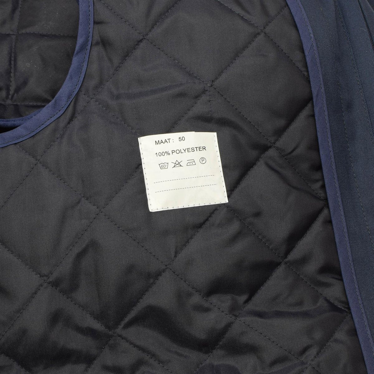 Oryginalny holenderski problem wojskowy męski piosenek przeciwdeszczowy liniowiec Trenchcoat Solid Blue