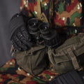 Oryginalne holenderskie wojskowe rękawiczki bojowe skórzane ochronę Knuckle Black