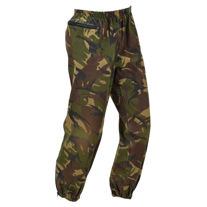 Oryginalne holenderskie spodnie wojskowe wodoodporne z elastycznym pasem DPM Woodland Camo - GoMilitar