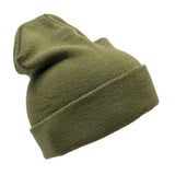Oryginalna holenderska czapka zimowa wojskowa WoolGuard Roll Top wełniana czapka zimowa w kolorze zielonym
