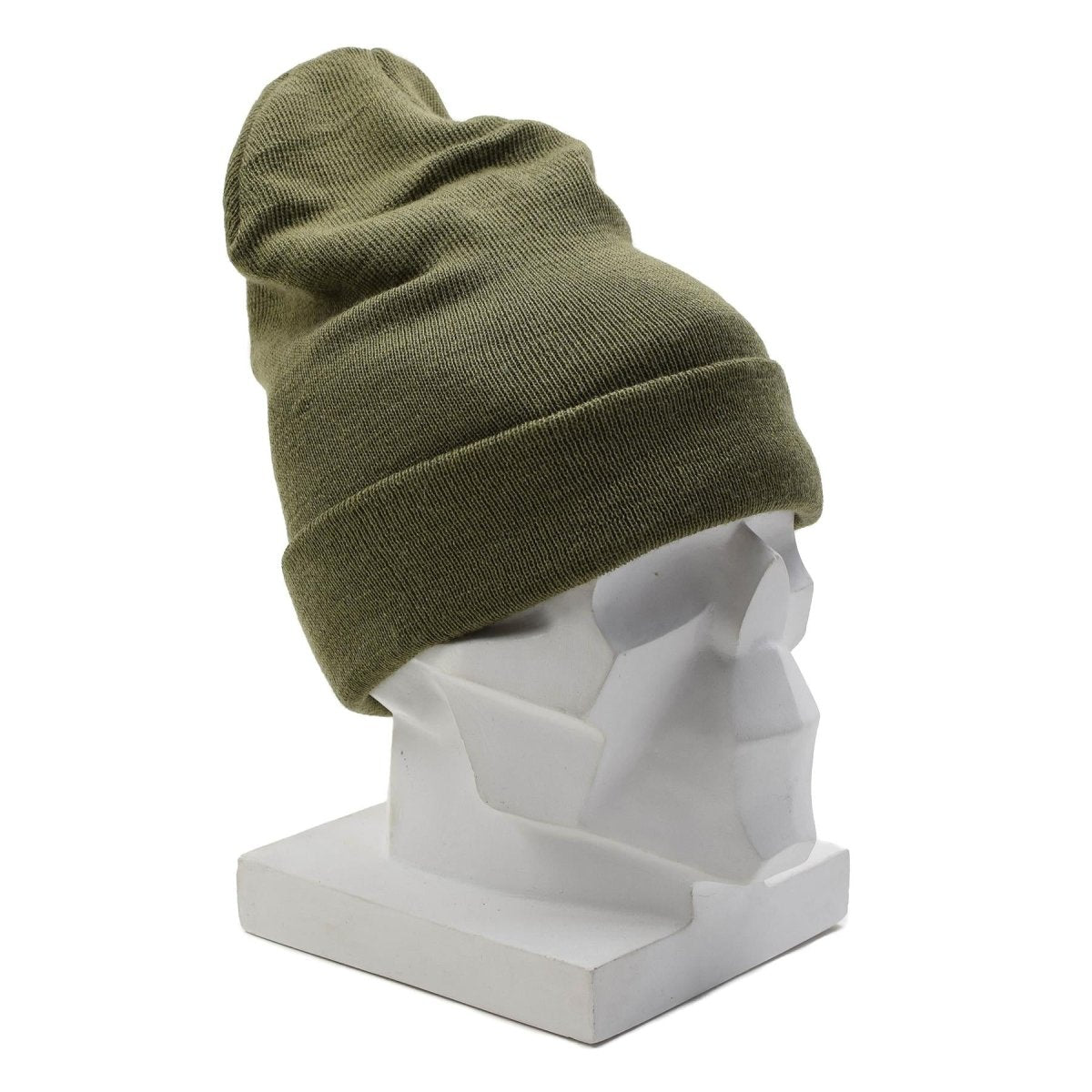 Oryginalna holenderska czapka zimowa wojskowa WoolGuard Roll Top wełniana czapka zimowa w kolorze zielonym