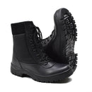 Original French military black leather breathable boots lightweight army NEW - GoMilitar
