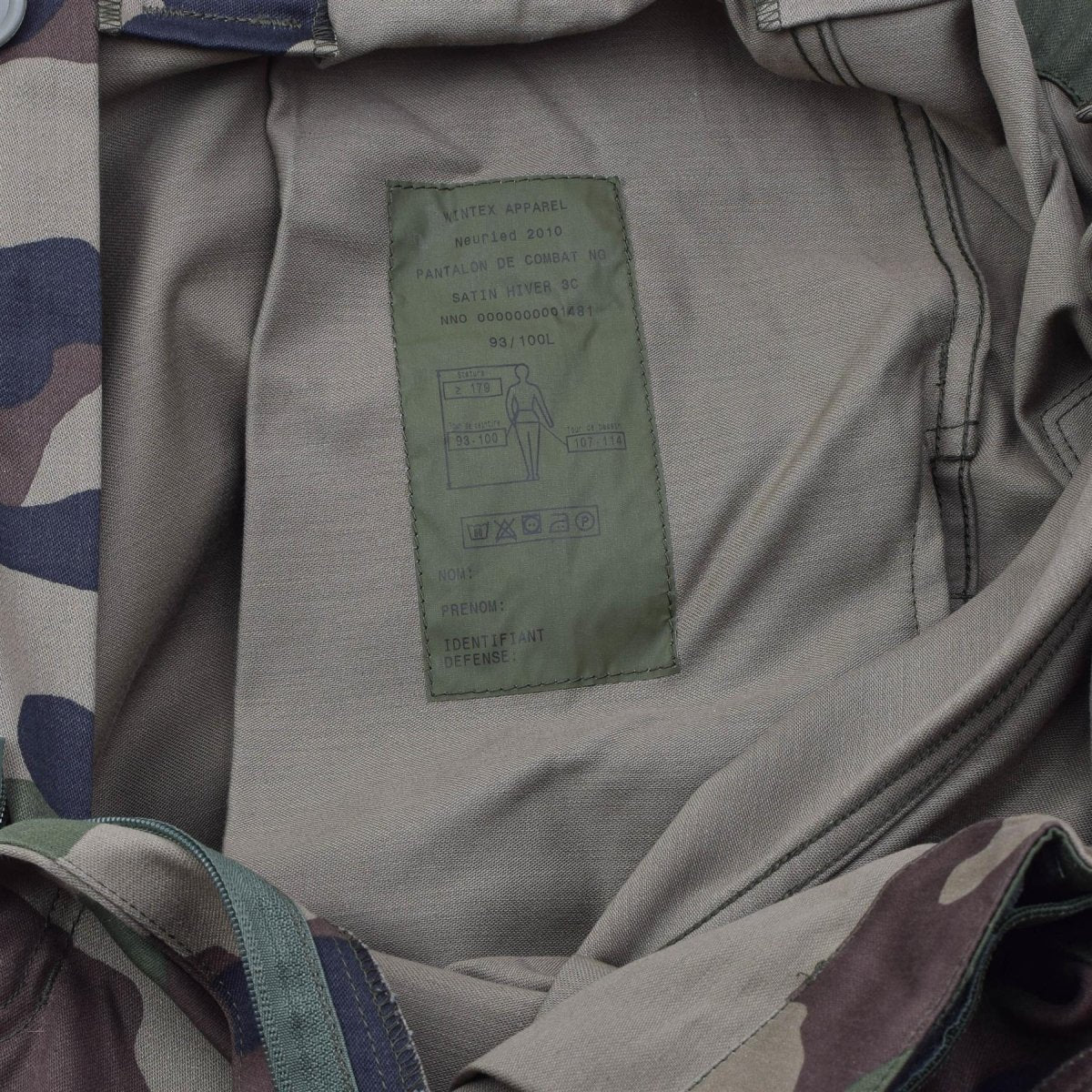 Oryginalne francuskie spodnie wojskowe bojowe Felin F4 Wytrzymałe szelki CCE Camo