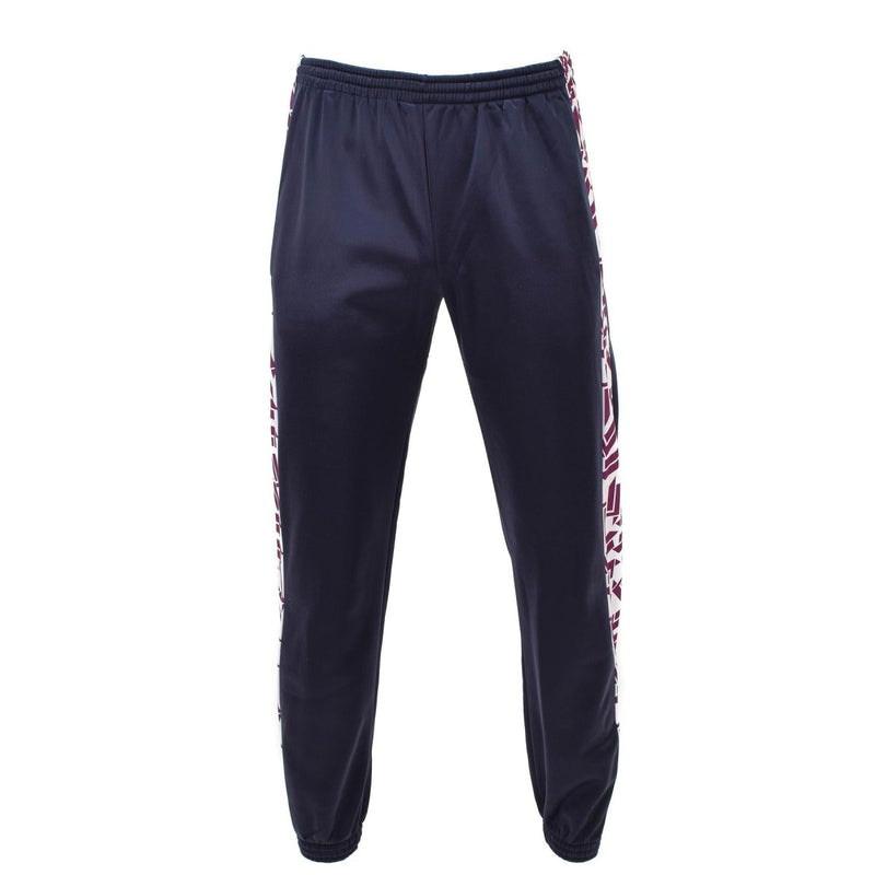 Oryginalne francuskie szkolne szkolne sporty 90s Spodnie retro piesze w paski dresowe