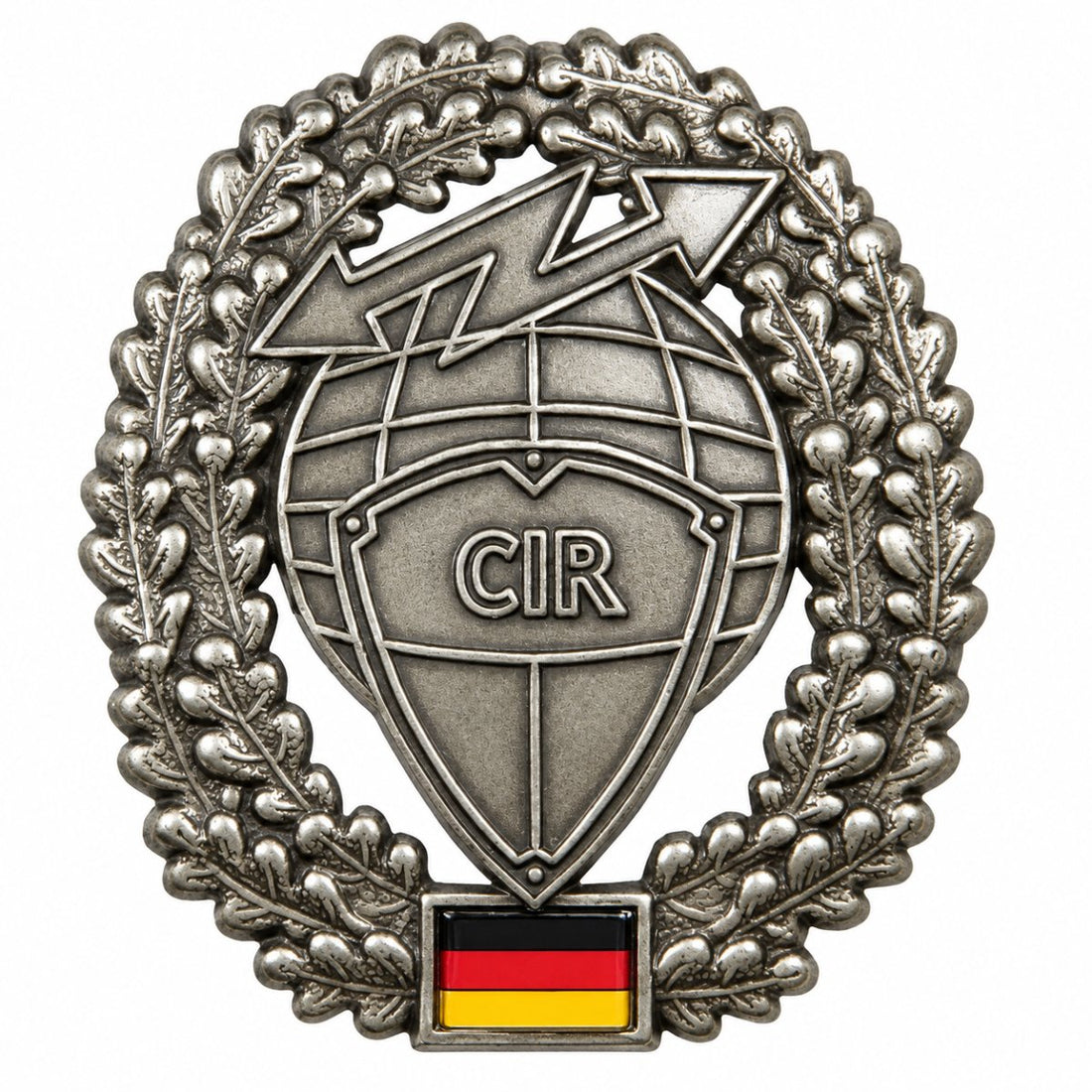 Oryginalna odznaka na beret armii niemieckiej CIR Insignia Nadwyżka wojskowa Metalowa przypinka