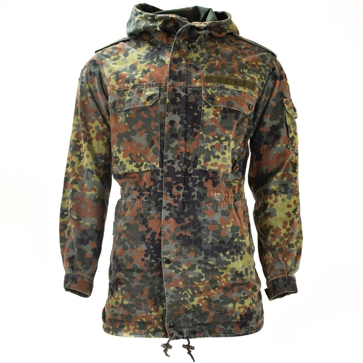 Oryginalna niemiecka kurtka pola armia parka parka wojskowa Flecklecktarn Camo wkładnia