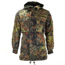 Original German army field jacket parka military issue hooded Flecktarn combat - GoMilitar