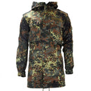 Original German army field jacket parka military issue hooded Flecktarn combat - GoMilitar