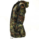 Original German army field jacket parka military issue hooded Flecktarn combat - GoMilitar