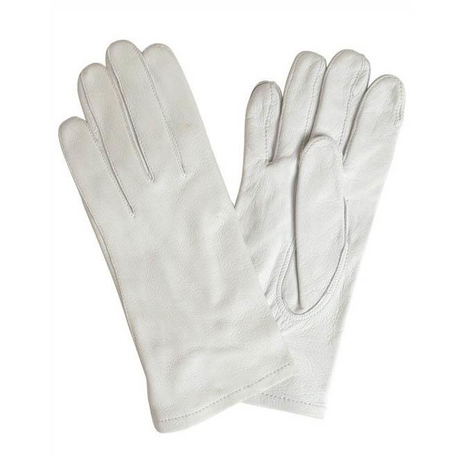 Oryginalne rękawice paradne armii niemieckiej w kolorze białym, średniej długości, formalna nadwyżka wojskowa, trwały i elegancki design.