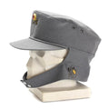 Oryginalna armia niemiecka wojskowa czapka gebirgsjäger szary z odznaką kwiatów