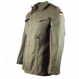 Oryginalna niemiecka kurtka armii Moleskin. Vintage BW Army Field Olive Crea
