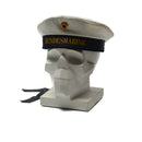 Original German Army Navy Marines Cap Bundesmarine Hat White - GoMilitar