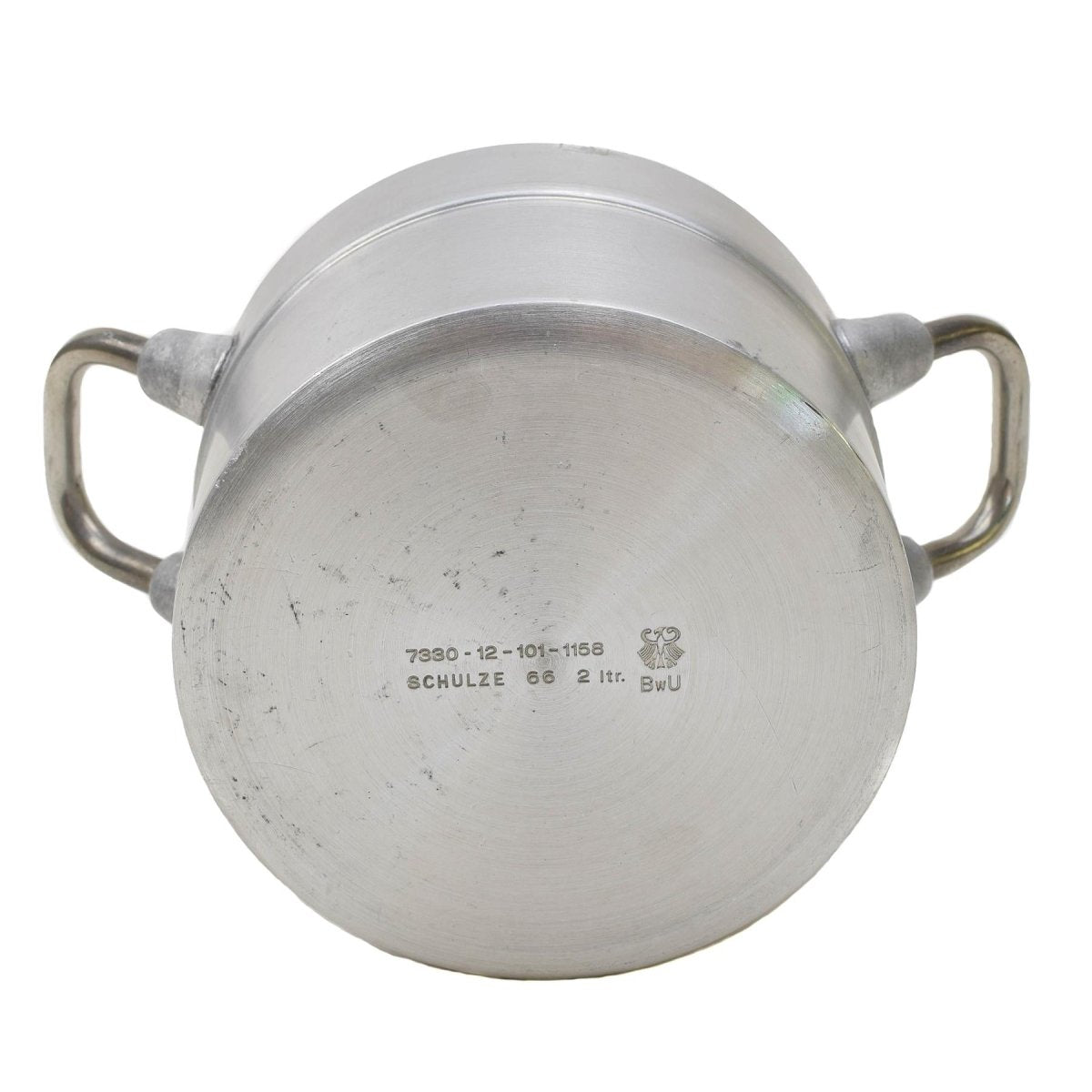Oryginalne niemieckie wojskowe aluminiowe 2 litera garnko pokrywka wędrówki BW Army Mess Kit Nowy