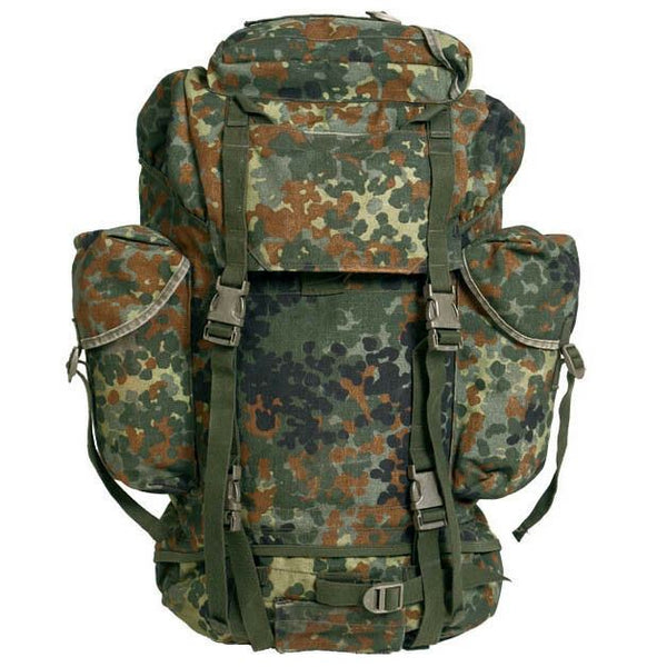 Oryginalny niemiecki wojskowy plecak 65L Combat Rucksack Flecktarn Camo