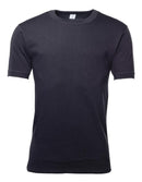 Oryginalny niemiecki podkoszulek wojskowy z krótkim rękawem Army Issued Surplus Black wykonany z oddychającej 100% naturalnej bawełny zapewniającej wygodę i trwałość