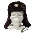 Oryginalna niemiecka policja ciepła zimowa czapka zimna pogoda Faux Fur Ushanka odznaka nowa