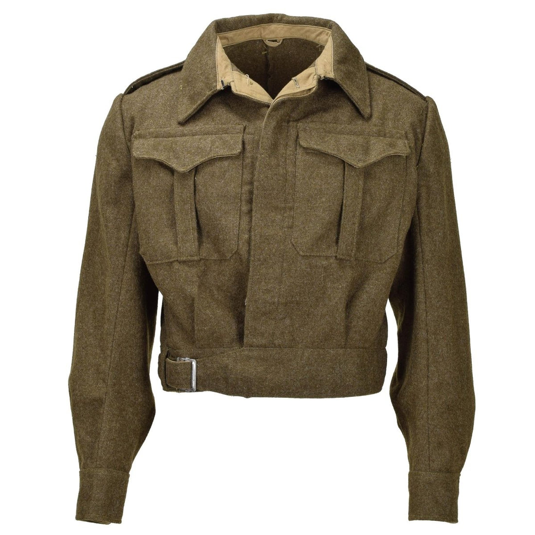 Oryginalna armia grecka Eisenhower Ike Jacke Olive Wool Wool Vintage Field Wojska