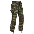 Oryginalne greckie spodnie wojskowe BDU z kieszeniami cargo w kamuflażu jaszczurka