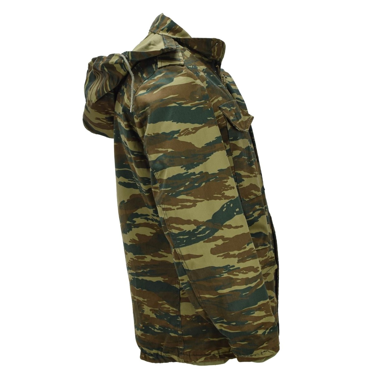 Oryginalna grecka kurtka wojskowa M65 z odpinaną podpinką Army Issue Lizard Camo