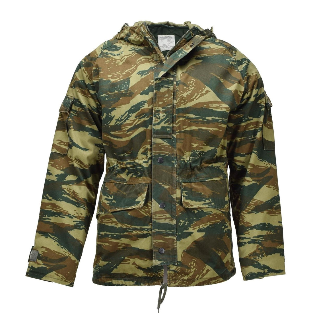 Oryginalna grecka kurtka wojskowa M65 Field Parka z podszewką i kapturem Jaszczurka Camo