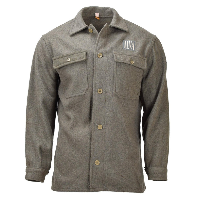 Original Italian formal jacket olive wool uniform vintage adjustable cuffs - GoMilitar