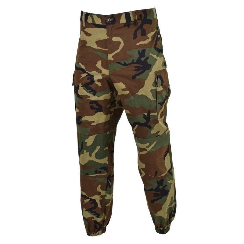 Original Italian Military cargo pants combat woodland camo field trousers NEW - GoMilitar