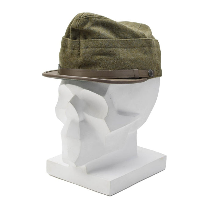 Oryginalna włoska czapka wojskowa typu snapback z wełną oliwkową, lekka, lekka, vintage - GoMilitar