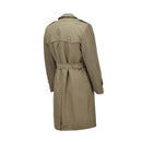 Original Italian Military trench coat khaki formal coat lined belted vintage NEW - GoMilitar