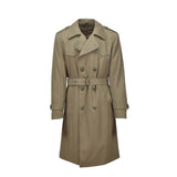 Oryginalny włoski płaszcz wojskowy Khaki Formalny płaszcz wyłożony pasy w stylu vintage nowy