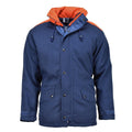 Oryginalny włoski trylaamina granatowa kurtka parka z kapturem vintage Waterproof New Waterproof