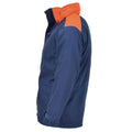 Oryginalny włoski trylaamina granatowa kurtka parka z kapturem vintage Waterproof New Waterproof