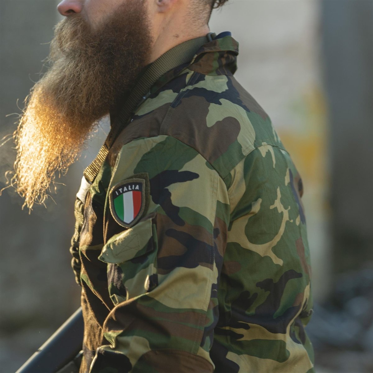 Oryginalna Włochy Wojskowa kurtka bojowa lekka Woodland Camo Army ARDPLUS NOWOŚĆ