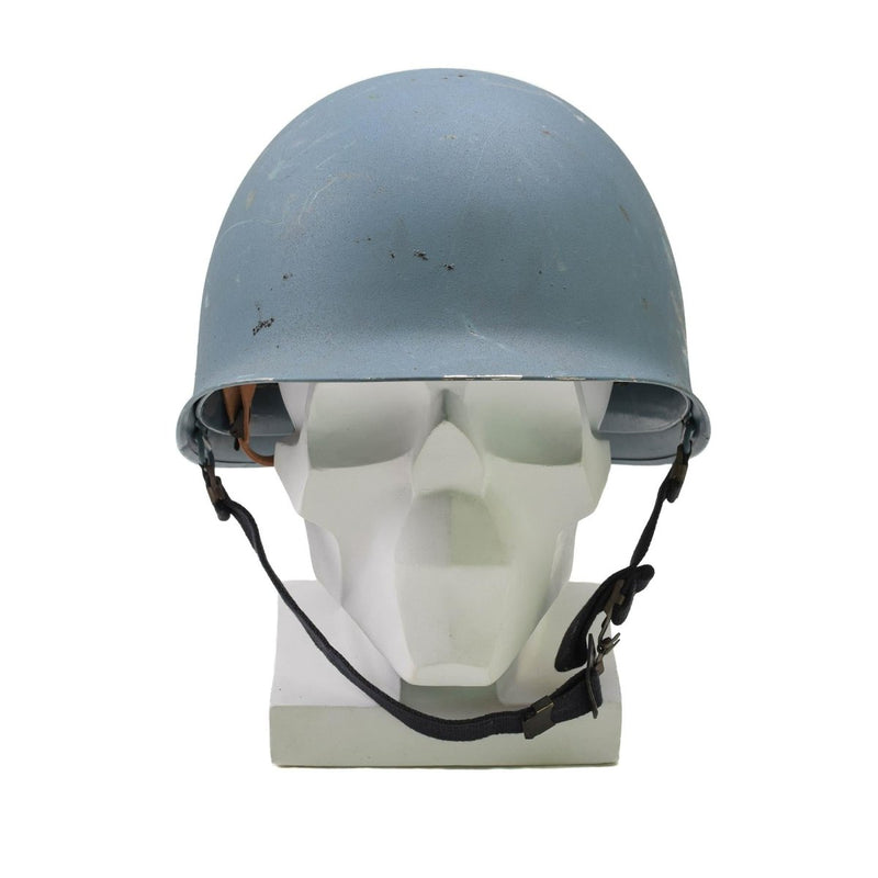 Original Military Belgian Steel Helmet M51 tactical combat inner pvc Light Blue - GoMilitar