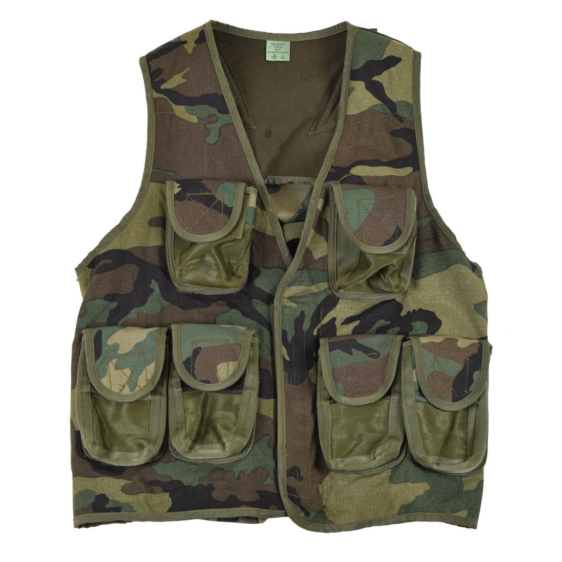 Oryginalna kamizelka taktyczna NATO Woodland Camuflage Multi Pockets Army Nowa