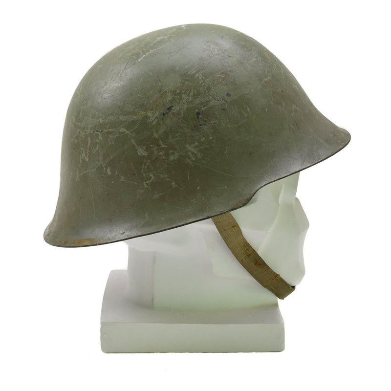 Original Serbian tactical steel helmet with liner combat gear chinstrap Olive - GoMilitar