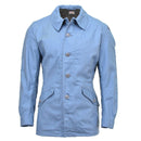Original Swedish Civil Defense Uniform Jacket denim light blue vintage NEW - GoMilitar
