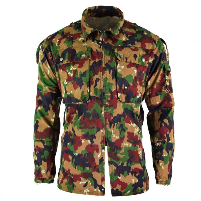 Oryginalna kurtka armii szwajcarskiej M83 bojowa Alpenflage Camo. Koszula zapinana na zamek. NOWOŚĆ - GoMilitar