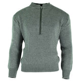 Oryginalny Szwajcarski Sweter Właski M74 Grey Virgin Wool z zamkiem błyskawicznym