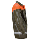 Original Swiss army rain jacket olive civil protection waterproof long coat NEW - GoMilitar