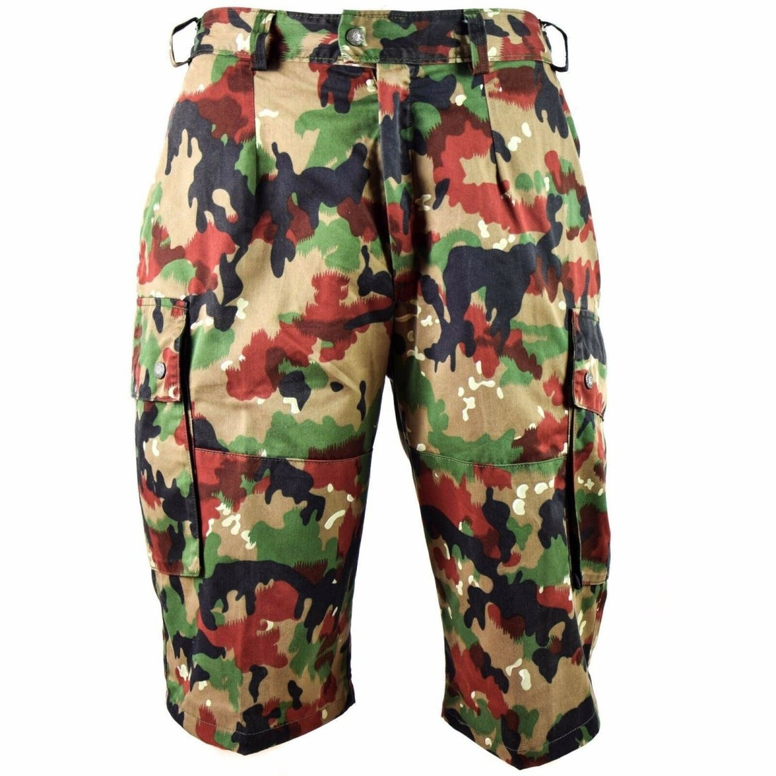 Oryginalne szwajcarskie szorty armii M83 Field Alpenflage Taz 83 Camo Cargo Shorts