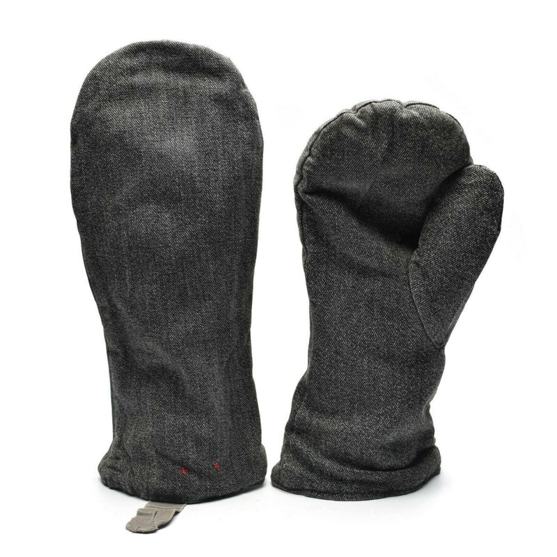 Original Swiss Army winter mittens with flannel lining and military-issue gauntlets for warmth and durability.
