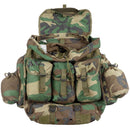 Original Turkish Army 40L Backpack Front Pockets Cordura Fabric Woodland Camo - GoMilitar