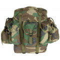 Oryginalny plecak armii tureckiej 40L z przednimi kieszeniami i kieszeniami z tkaniny Cordura Woodland Camo
