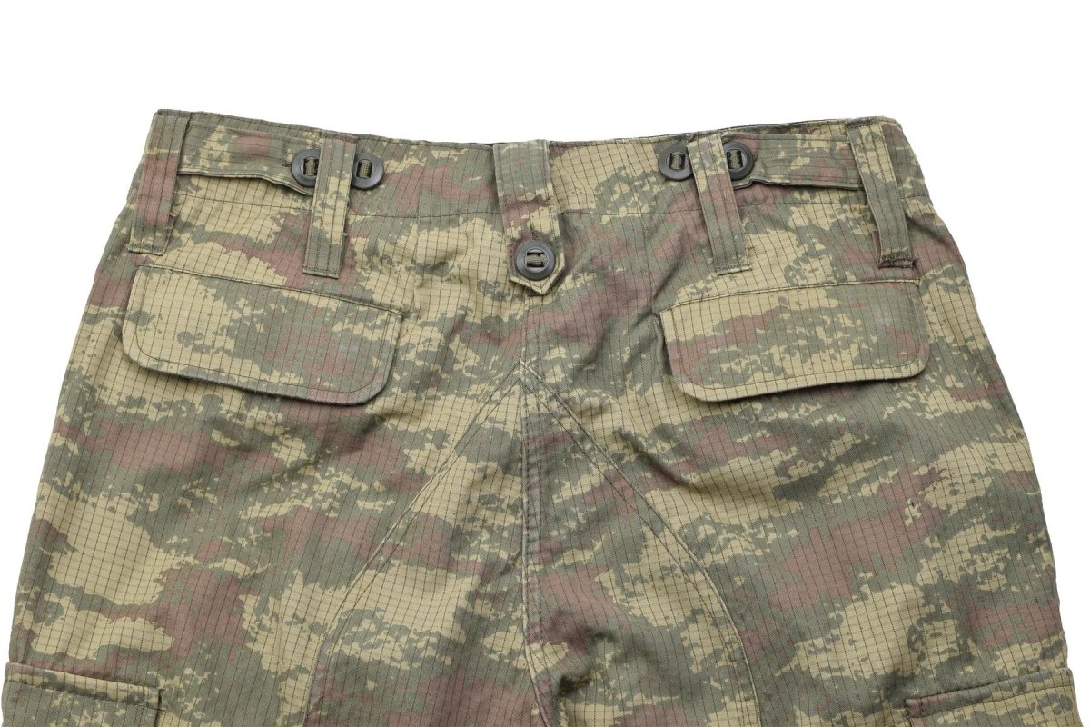 Oryginalne Tureckie Spodnie Polowe Ripstop Army Wydane M2008 Camo Używane