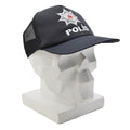 Oryginalna turecka czapka polowa POLIS z siatkową wstawką, regulowane zapięcie w kolorze czarnym