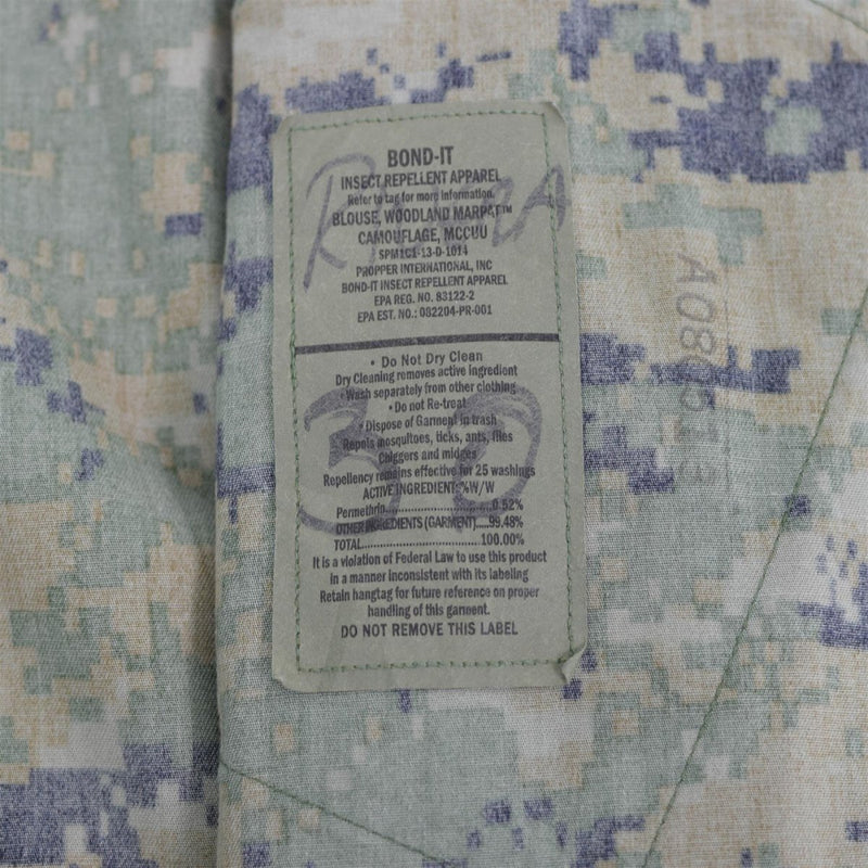 Oryginalna kurtka wojska amerykańskiego BDU Digital Woodland Camo Shirt Problem wojskowy