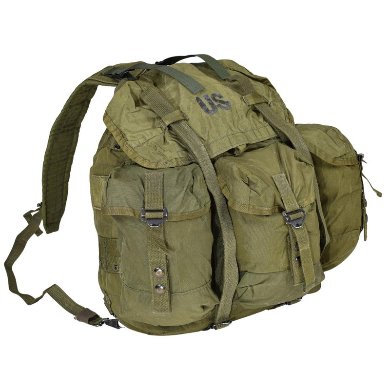 Original U.S. Military 50l Tactical Backpack 3 Outer Gear Pouches Olive Color - GoMilitar