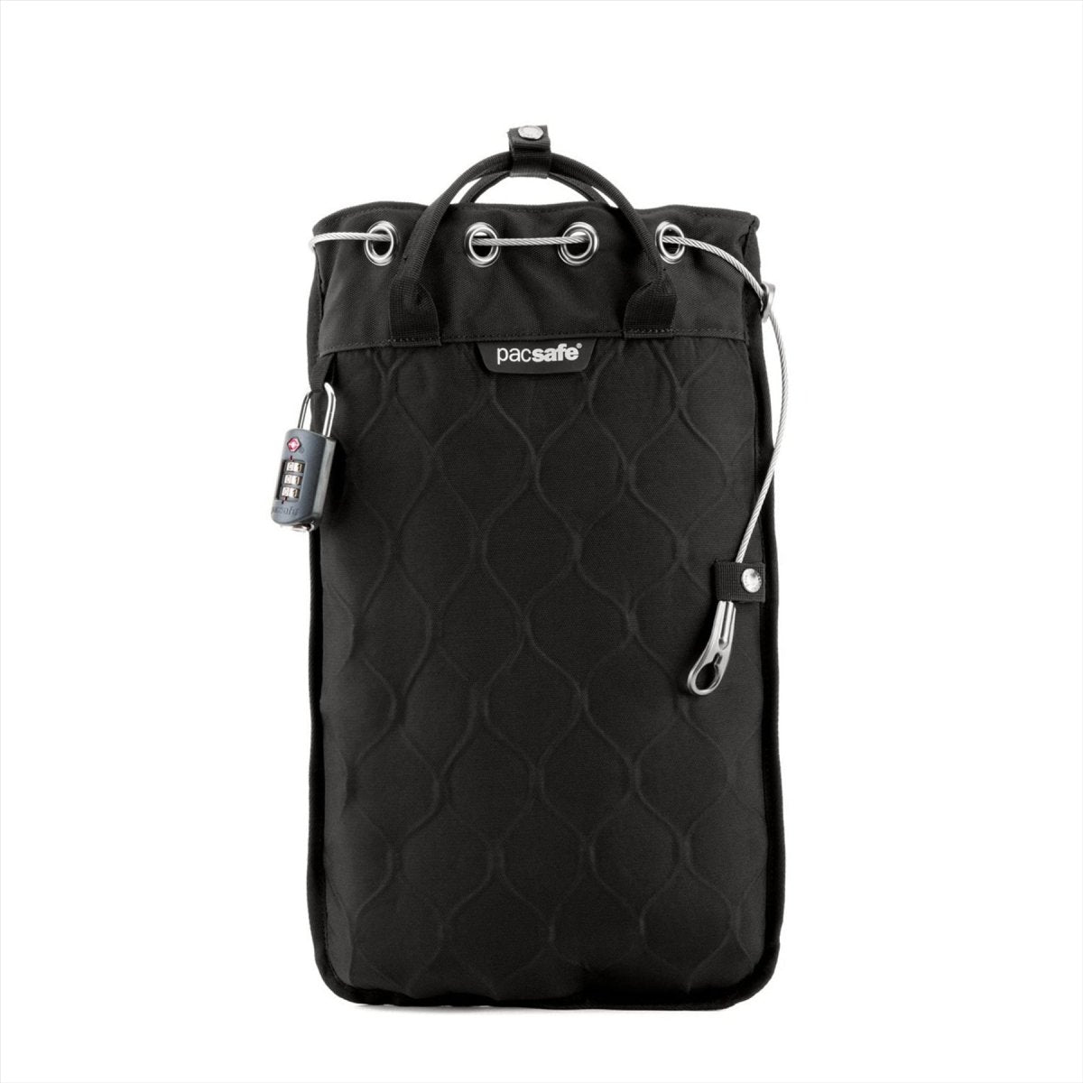 Przenośna torba bezpieczeństwa Pacsafe Travelsafe GII 5L, odporna na kradzież, odporna na przecięcia, czarna